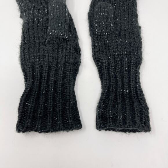 Charming Charlie Knit Sequin Gloves Black Womens Cozy Warm One Size Acrylic - Picture 6 of 8